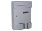 CASSETTA POSTALE IN METALLO PER ESTERNI ARGENTO  cm.20,5x6,5x29h.  argento    QUALITY