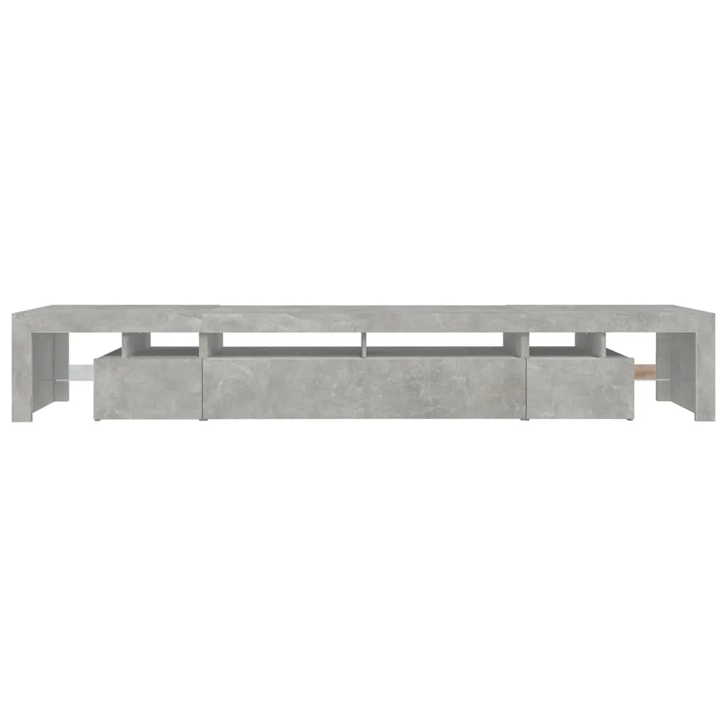 Mobile Porta TV con Luci LED Grigio Cemento 260x36,5x40 cm 3152781