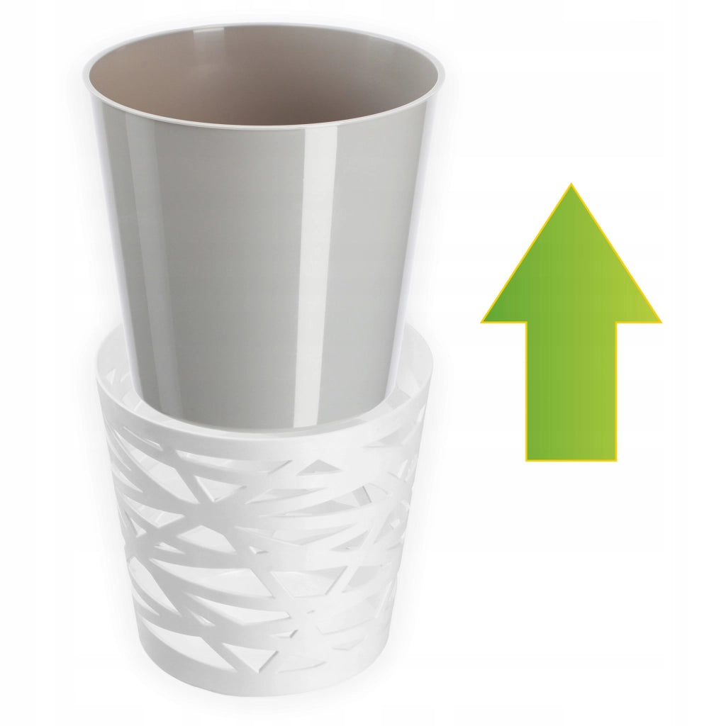 KADAX - Inserto in plastica per vaso di fiori e piante, 19 cm, grigio