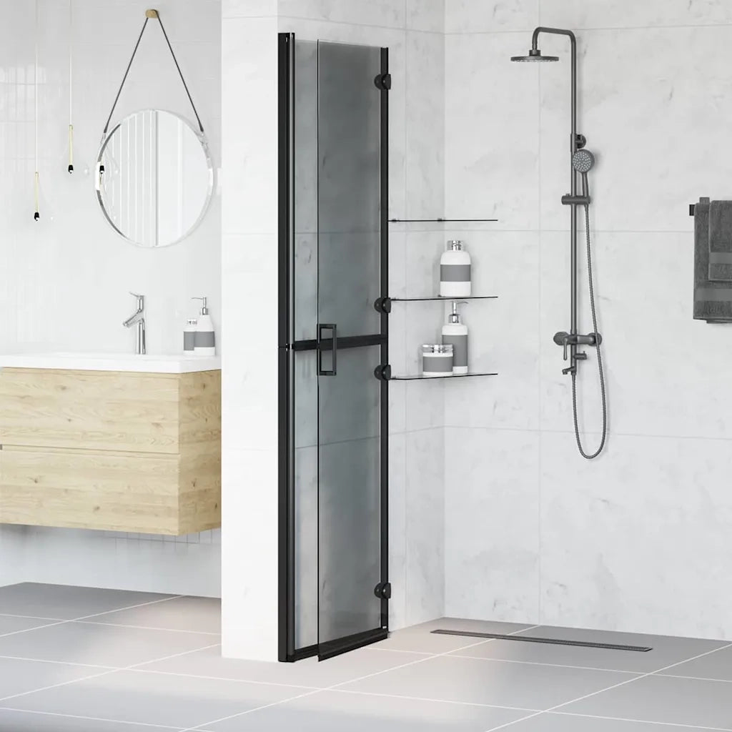 Parete doccia walk-in Nero 110 x 6,5 x 190 cm CFW6284532