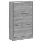 Scarpiera mobile contenitore per scarpe mobile per ingresso/corridoio/soggiorno design Sonoma 63 x 24 x 103 cm legno ingegnerizzato grigio 02_0022084