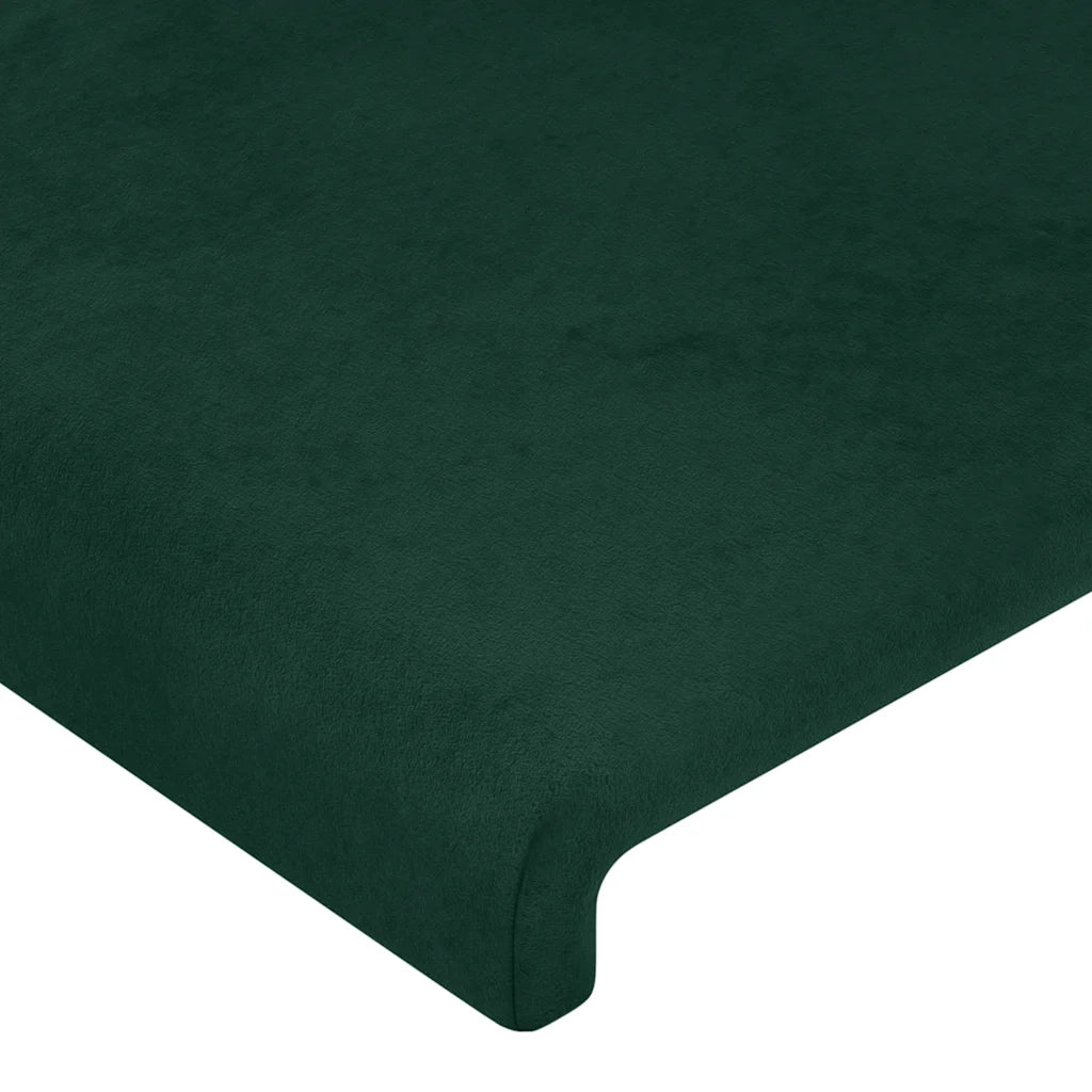Giroletto senza Materasso Verde Scuro 200x200 cm in Velluto 3125656