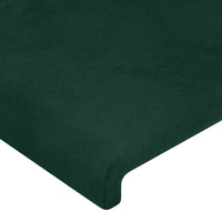 Giroletto senza Materasso Verde Scuro 200x200 cm in Velluto 3125656
