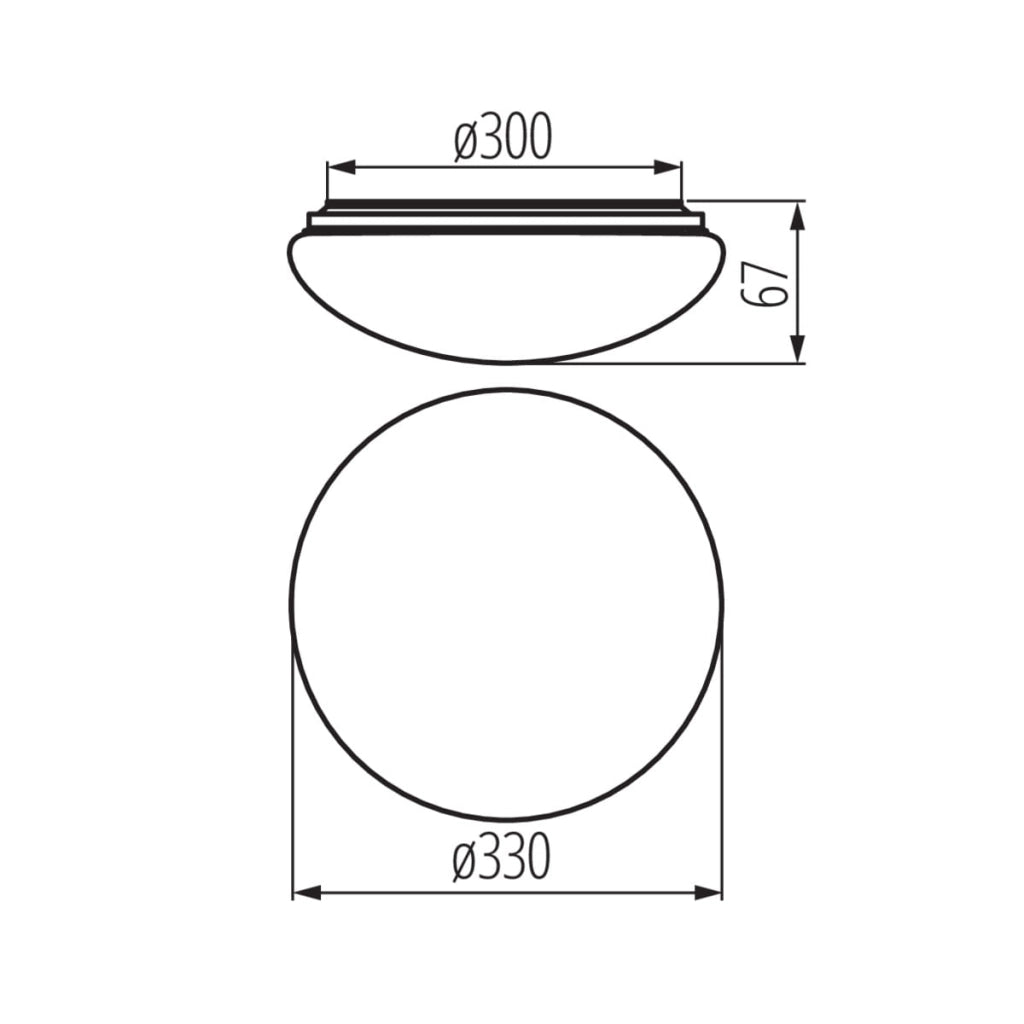Plafoniera LED CORSO 18W 4000K 1200lm IP44 bianca Miledo