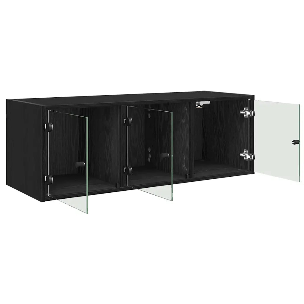 Armadietto a muro Rovere Nero 102 x 37 x 35 cm