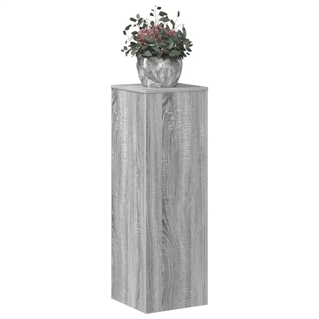 vidaXL Supporto per Piante Grigio Sonoma 33x33x100 cm in Truciolato