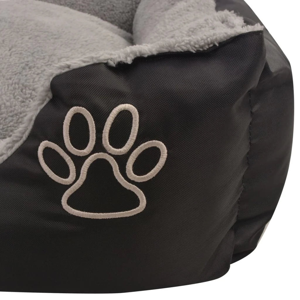 Cuccia per cani con cuscino imbottito misura 65 cm nero 02_0001568