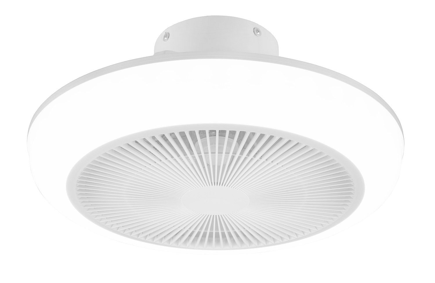 Plafoniera con Ventilatore da Interno a LED Ø46 cm Plastica Bianca