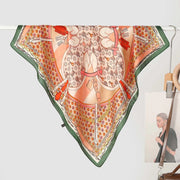 Nuova sciarpa da donna in seta stampata, stile coreano, sciarpa decorativa alla moda e versatile.