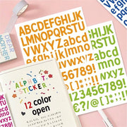 Etichette decorative a forma di lettere - 5 fogli - per progetti di DIY - sicure per l'uso esterno - adesivi decorativi