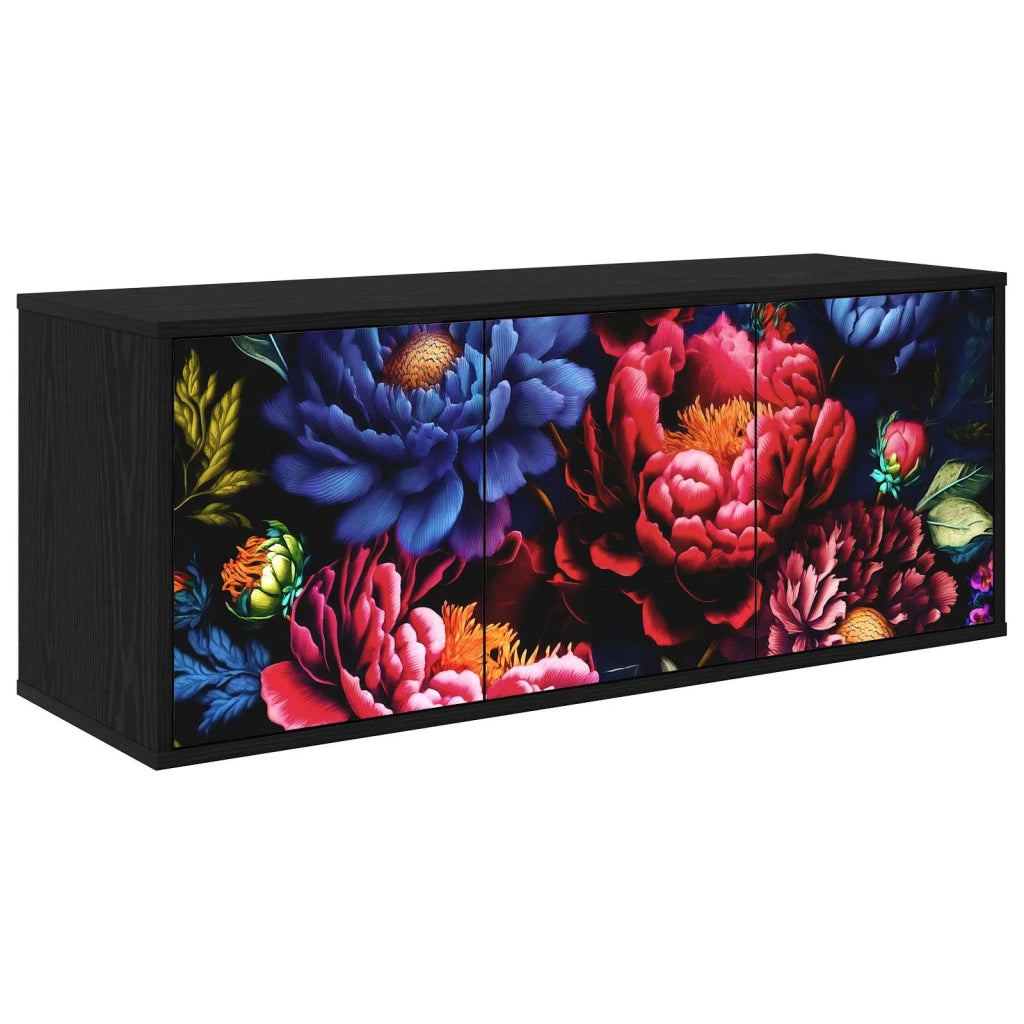 Mobile TV da Parete KIEL 102 x 33 x 40 cm Rovere Nero 8007178