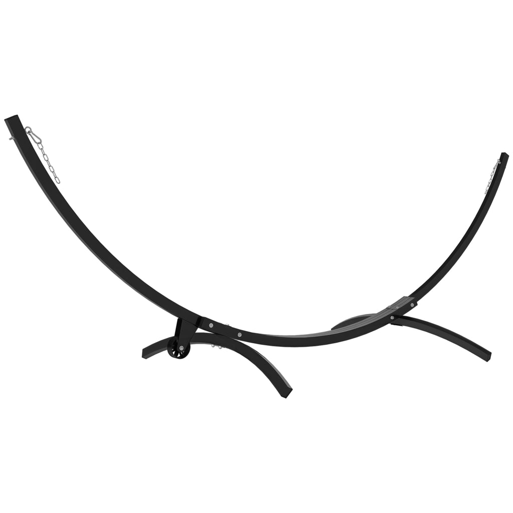 Supporto per amaca in metallo con ruote ¨C zephmum ¨C nero 337x118x118 cm