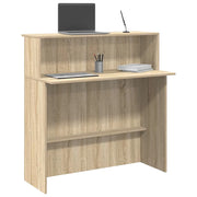 Scrivania per Reception Rovere Sonoma 100x50x103,5 cm in Legno Massello 859026