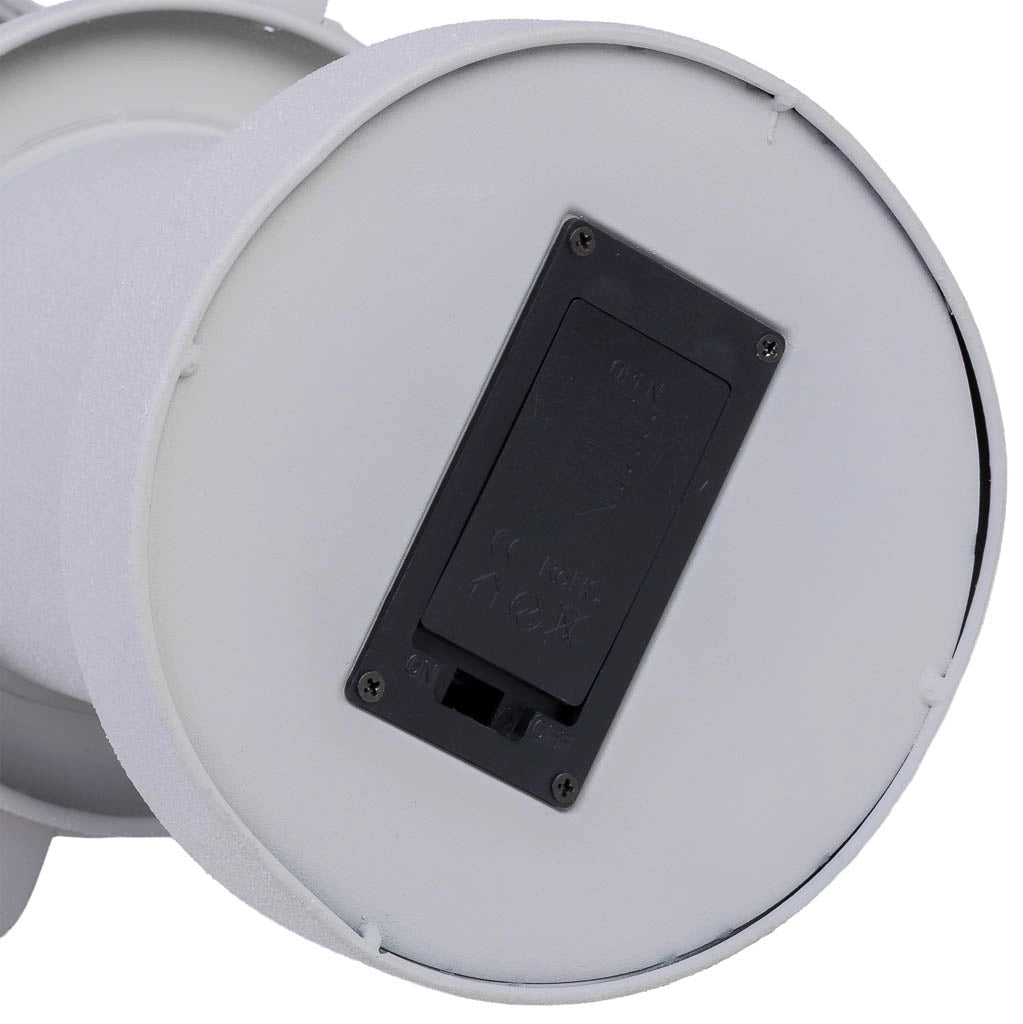 Lampada tavolo metallo bianco LED 21x18.5x46.5/52.5h cm