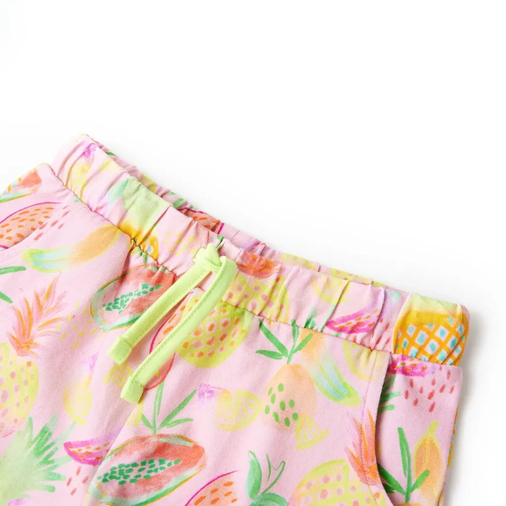 Pantaloncini per Bambini con Coulisse Rosa Tenue 140 CFW8780722
