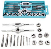 Impianto di pompa e matrici da 20 pezzi - Acciaio inox con misure metriche M3-M12 - Incluso chiave a mano per pompa, chiave a vite regolabile e strumento per la riparazione di cavi antislip - Set di fori e viti