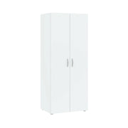 Guardaroba 2 ante Malvito, Mobile camera da letto, Cabina armadio portabiti, Armadio appendiabiti, 74x52 h179 cm, Bianco