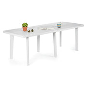 Crossley, Tavolo da Esterno 10 Posti Made in Italy, 216x90x72h cm Bianco