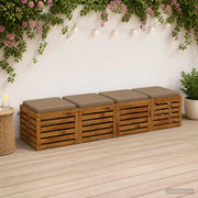 Cuscini per Sedia in 4 Pezzi SOEST 4 pz 100% Poliestere Tortora 944466