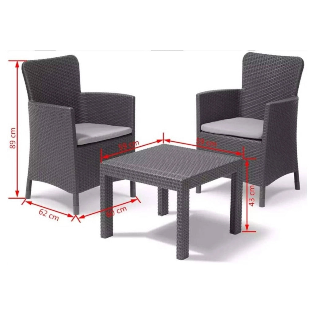 SET RATTAN BALCONE SALVADOR 2POL+TAV