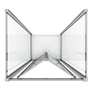 Box Doccia 3 Lati 90x70x90 cm 1 Anta a Libro in Cristallo Opaco 6mm H198 Fosterberg Fyn Trio