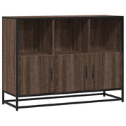 Credenza | Madia | Buffet da pranzo | Armadio da pranzo Rovere Marrone 100x35x76 cm in Legno Multistrato