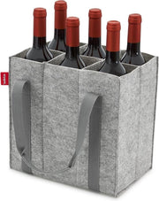 Carrello per bottiglie in velluto con 6 celle - per bottiglie da 15 litri - 100% riciclato - 27cm x 18cm x 27cm