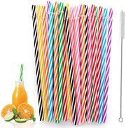 Riciclabili 24 pezzi - Set di spazzole a steli di plastica - Spazzole a steli - Steli di plastica colorate - Sostenibili - Ecocompatibili - Rietti per bere