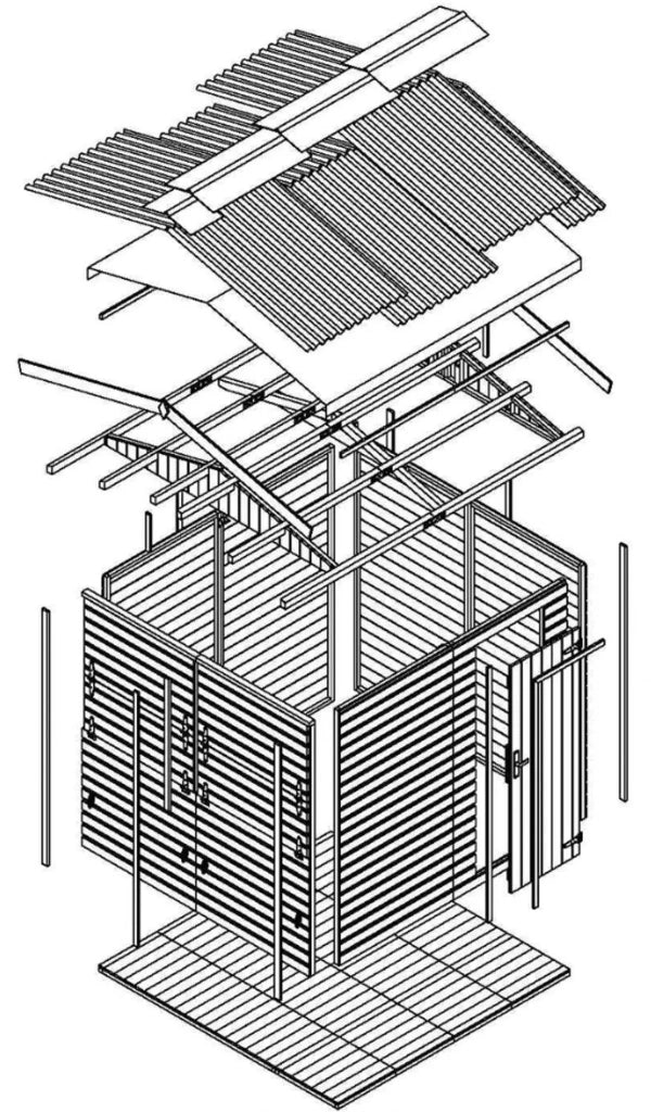 TIMBELA M149B Chiosco in Legno 4 m²