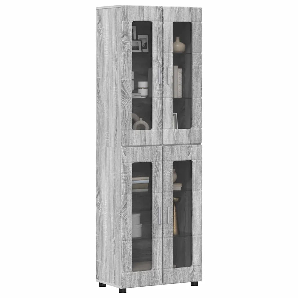 Credenza con lo scaffale FLORIN Grigio Sonoma 60 x 35 x 182 cm