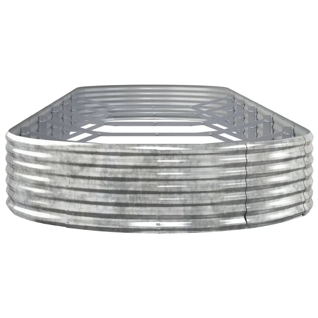 Letto Giardino Acciaio Zincato 523x140x36 cm Argento 319047