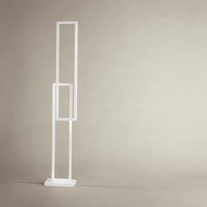 Piantana Moderna Cross Metallo Bianco Acrilico Led 64W 3000K