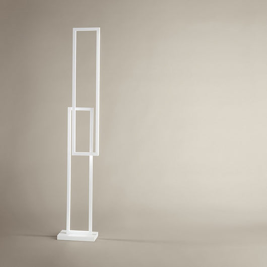 Piantana Moderna Cross Metallo Bianco Acrilico Led 64W 3000K