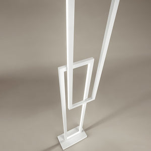 Piantana Moderna Cross Metallo Bianco Acrilico Led 64W 3000K