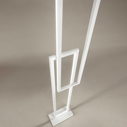 Piantana Moderna Cross Metallo Bianco Acrilico Led 64W 3000K