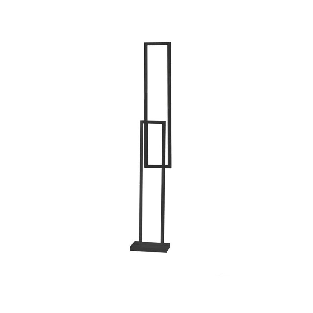 Piantana Moderna Cross Metallo Nero Acrilico Led 64W 3000K