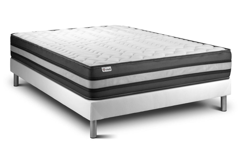 Letto con materasso VITAL POWER ZEN 130 x 200 cm Rete kit Bianco