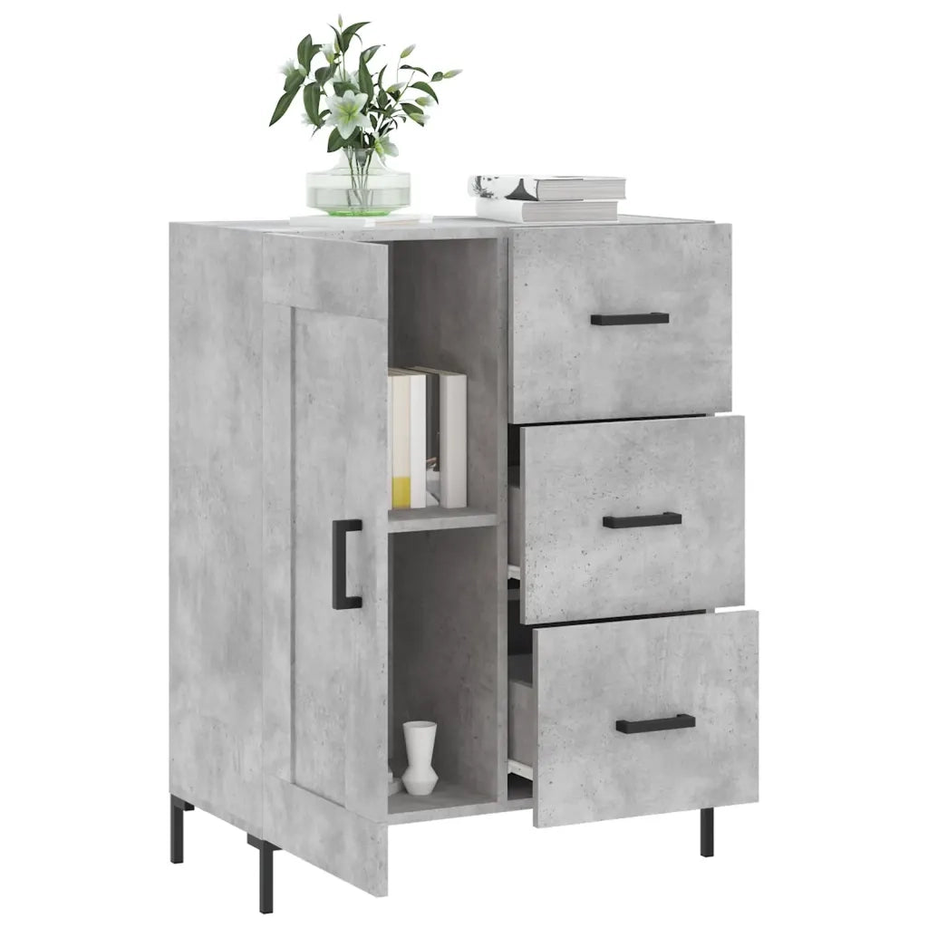 Credenza Grigio Cemento 69,5x34x90 cm in Legno Multistrato 830264