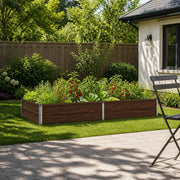 Letto rialzato da giardino Nero 160 x 80 x 24 cm 8006473