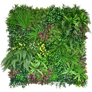 Dream - Giardino verticale con foglie e fiori, pannello 100x100 cm