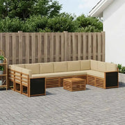 Set di divani da esterno con cuscino 8 pcs Naturale 3384914