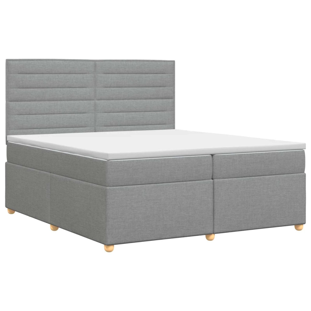 Letto box spring con materasso Grigio Chiaro 200 x 200 cm 3453956