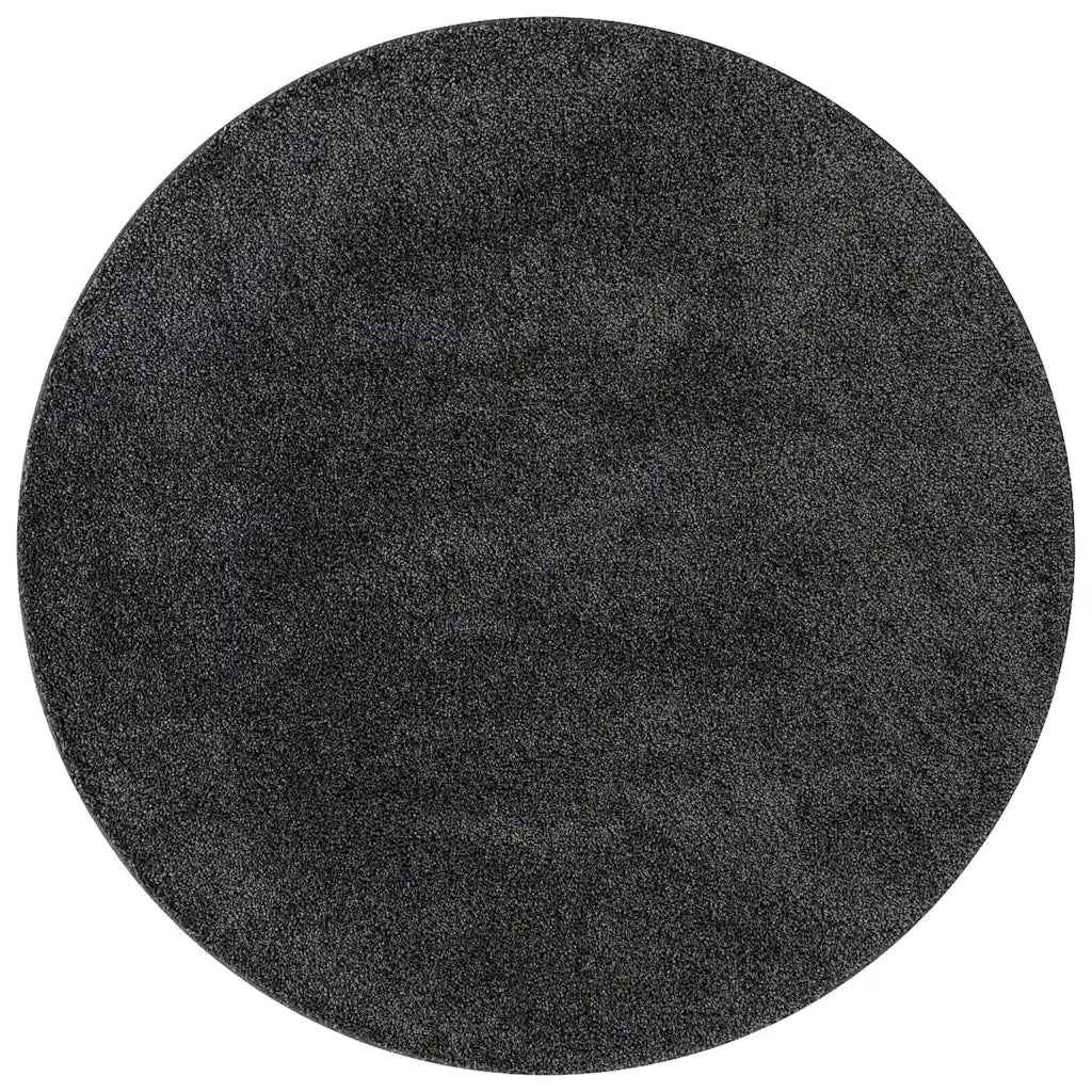 Tappeto del soggiorno | Tappeto Shaggy Antiscivolo Grigio scuro 160 x 160 cm PP