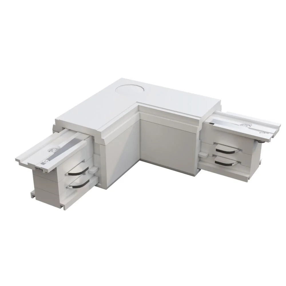 Connettore Angolare Sinistro Plastica Bianco