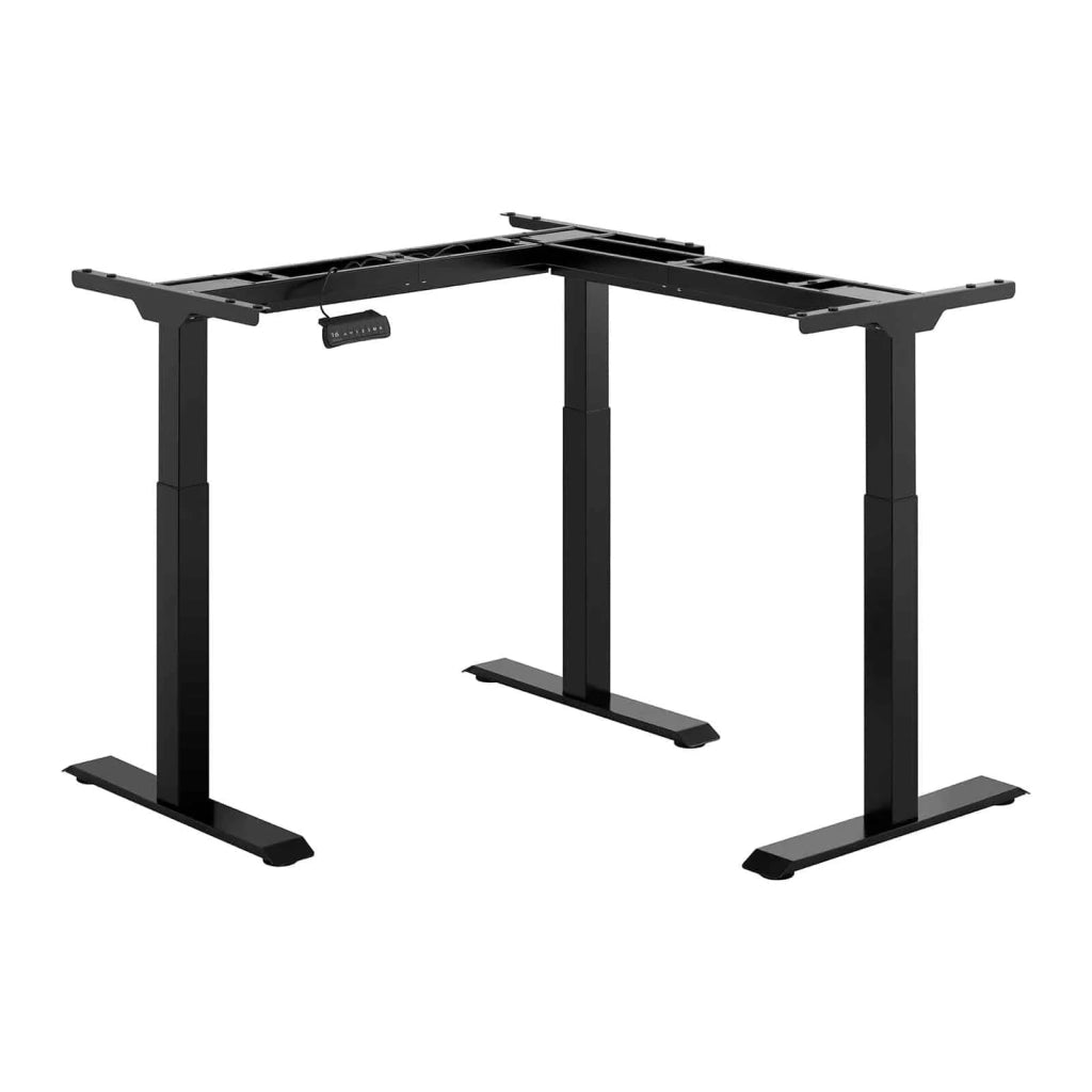 Scrivania angolare sit-stand (base) - altezza: 69-118 cm - larghezza: 90-150 cm (sinistra) / 110-190 cm (destra) - angolo: 90° - 150 kg 14_0005940
