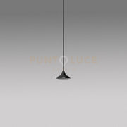 HELENA S/1 - SOSPENSIONE IN ALLUMINIO NERO 1 LUCE A LED 3000K 7W 325LM