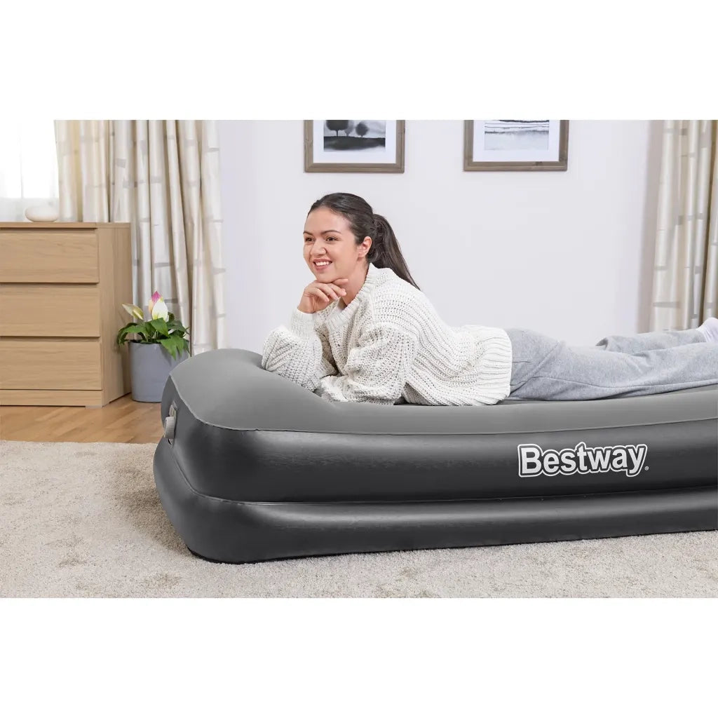 Bestway Materasso Gonfiabile Fioccato con Pompa Aria 191x97x46 cm 3202698
