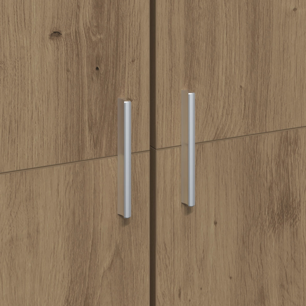 Highboard Rovere Lavorato a Mano 70x35x180 cm Legno Ingenerizzato