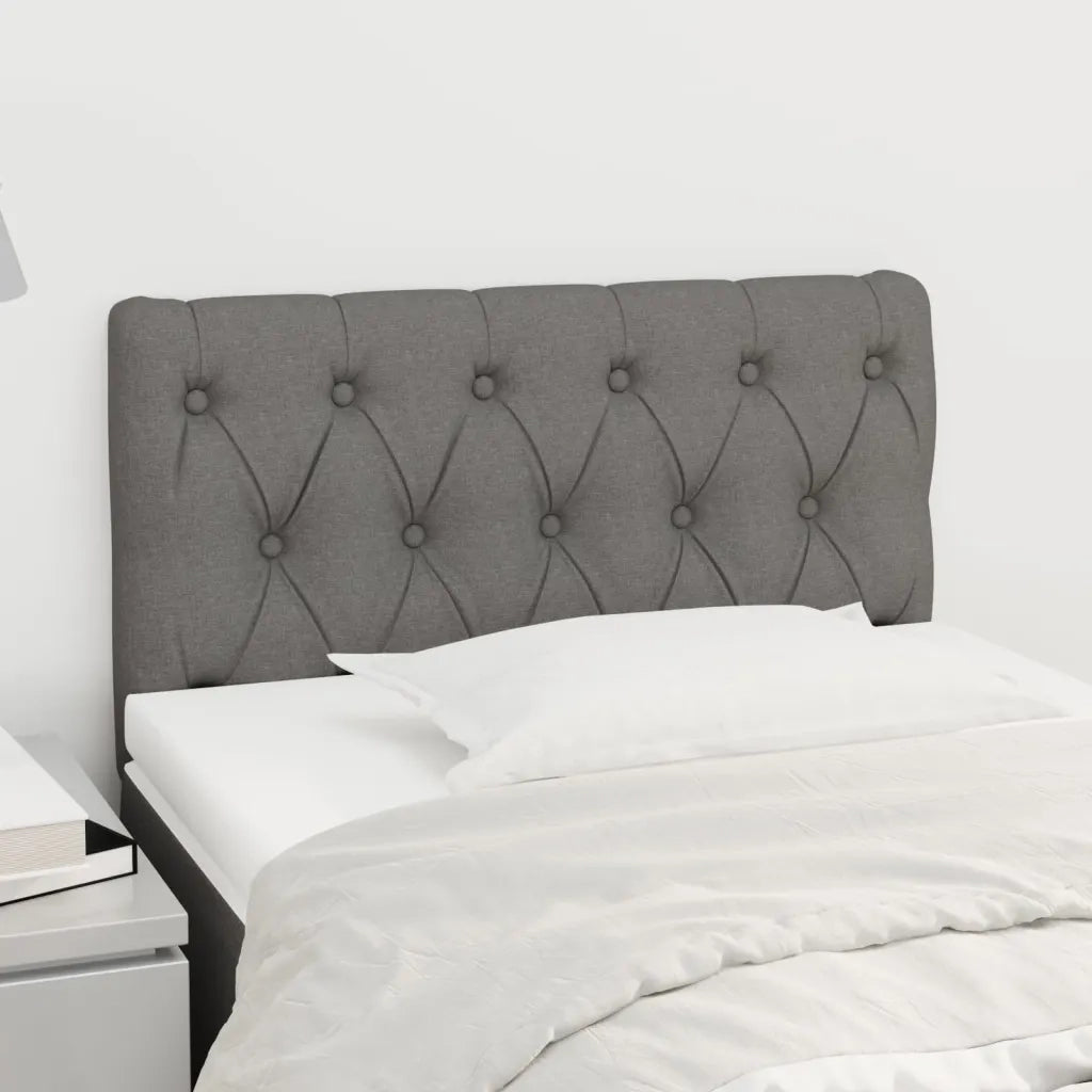 Testiera-Testata Decorativa Grigio Scuro 80 x 7 x 78/88 cm in Tessuto