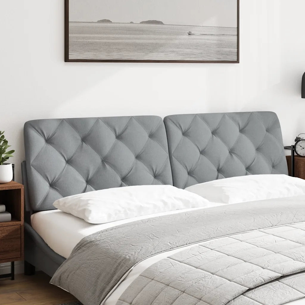 Cuscino Testiera Grigio Chiaro 180 cm in Tessuto CFW7886226